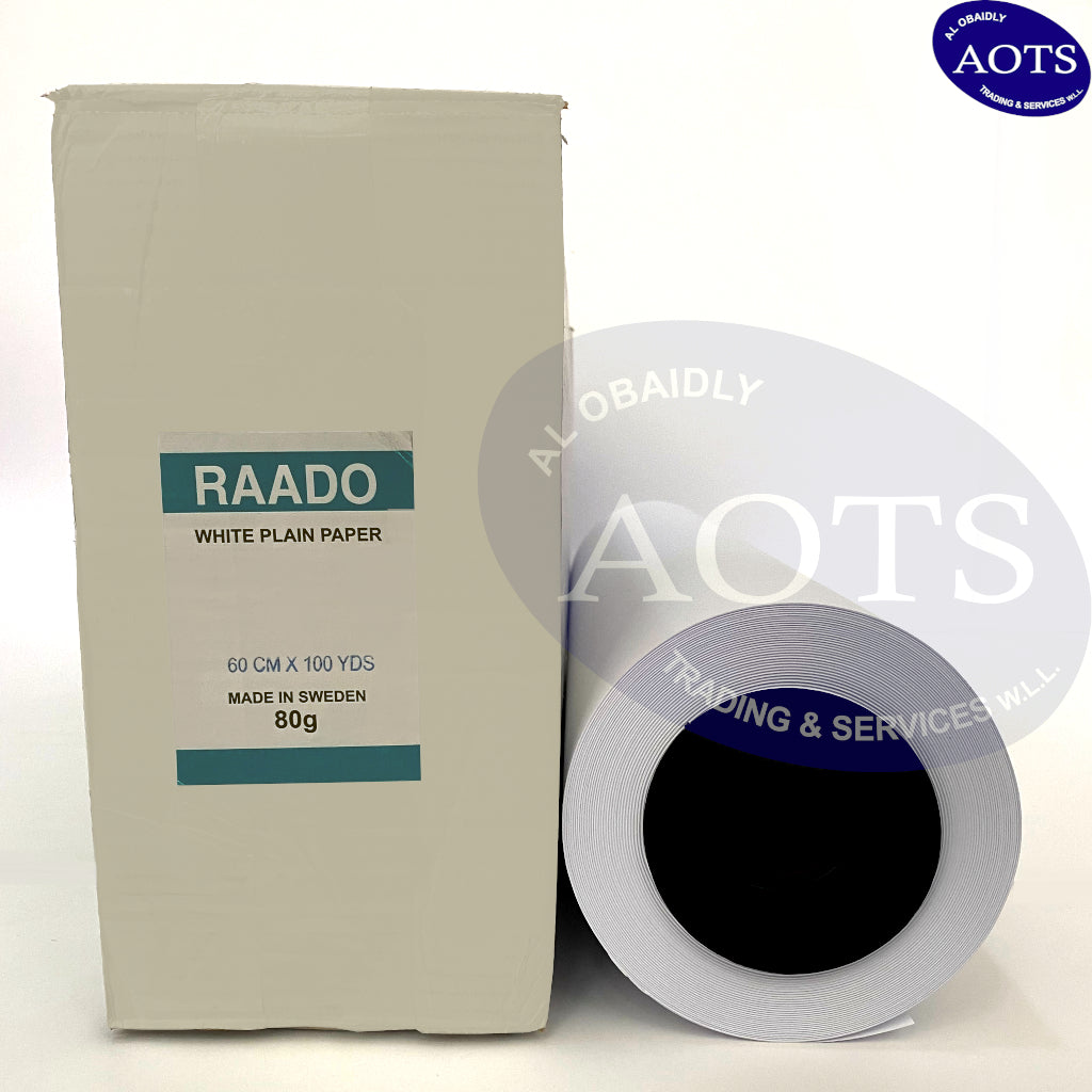 RAADO | Plotter Paper Rolls - 60cm x 100yd x 3" core