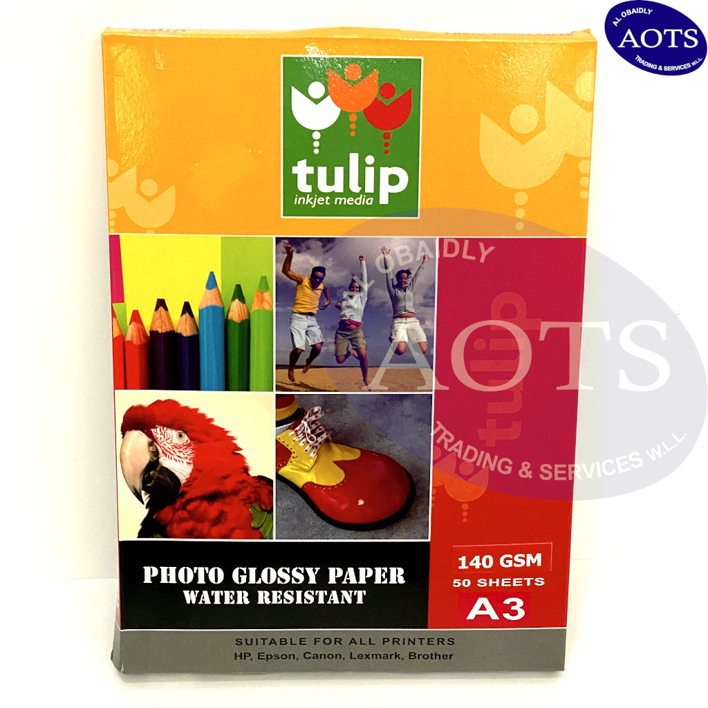 Tulip Photo Glossy Paper - A3 140gsm, 50sheets